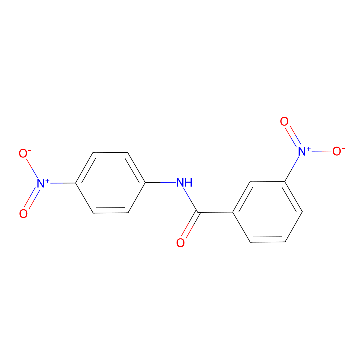 3-nitro-N-(4-nitrophenyl)benzamide molecular structure, CAS 38876-62-9