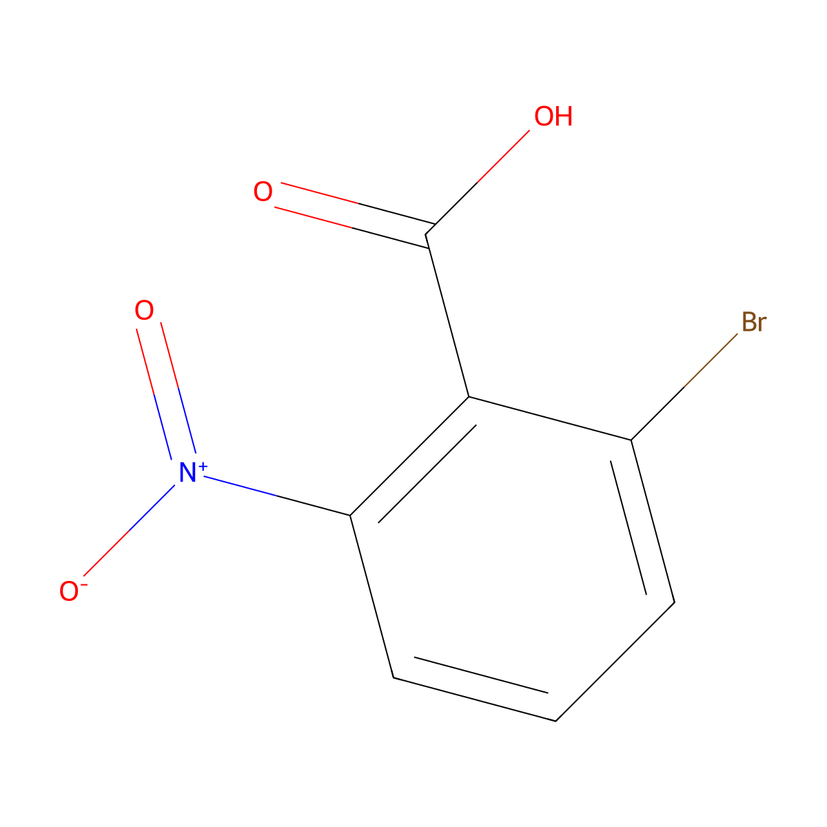 2-Bromo-6-nitrobenzoic acid molecular structure, CAS 38876-67-4