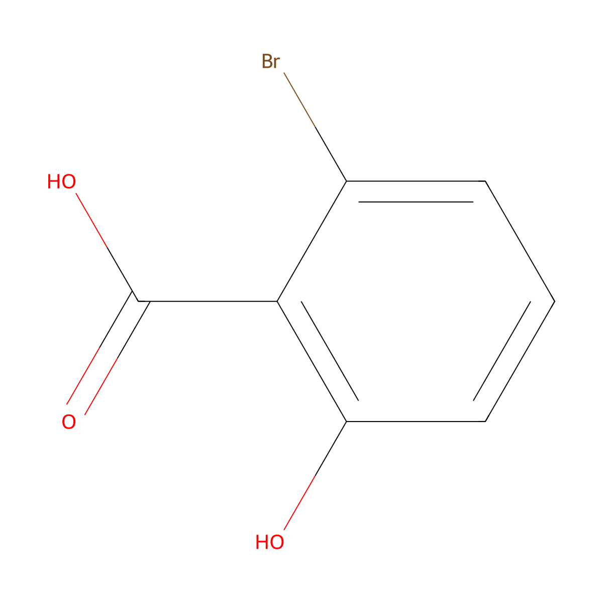 2-Bromo-6-hydroxybenzoic acid molecular structure, CAS 38876-70-9
