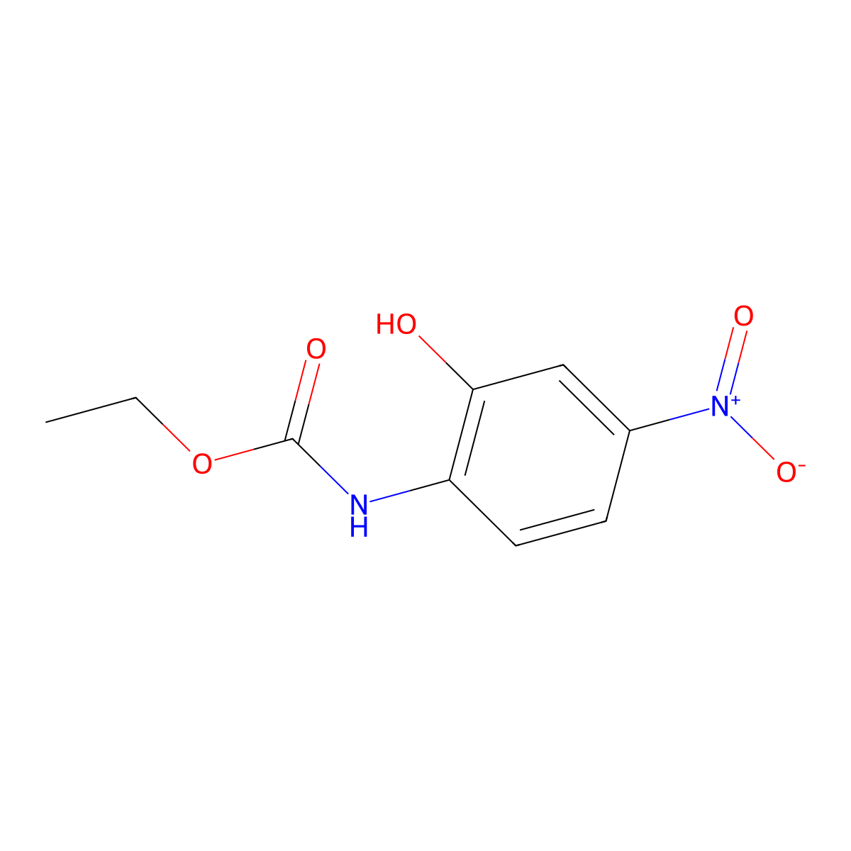 ethyl N-(2-hydroxy-4-nitrophenyl)carbamate molecular structure, CAS 38880-75-0
