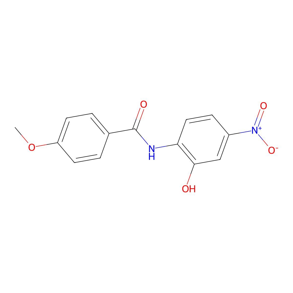 2'-Hydroxy-4-methoxy-4'-nitrobenzanilide molecular structure, CAS 38880-95-4