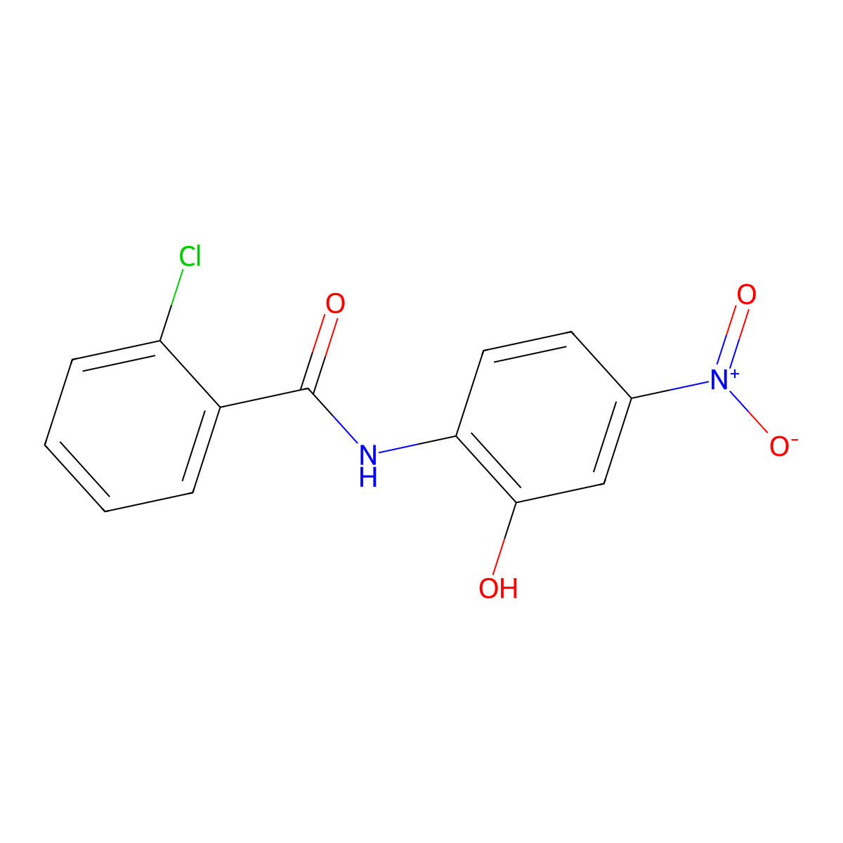 Benzamide, 2-chloro-N-(2-hydroxy-4-nitrophenyl)- molecular structure, CAS 38880-98-7