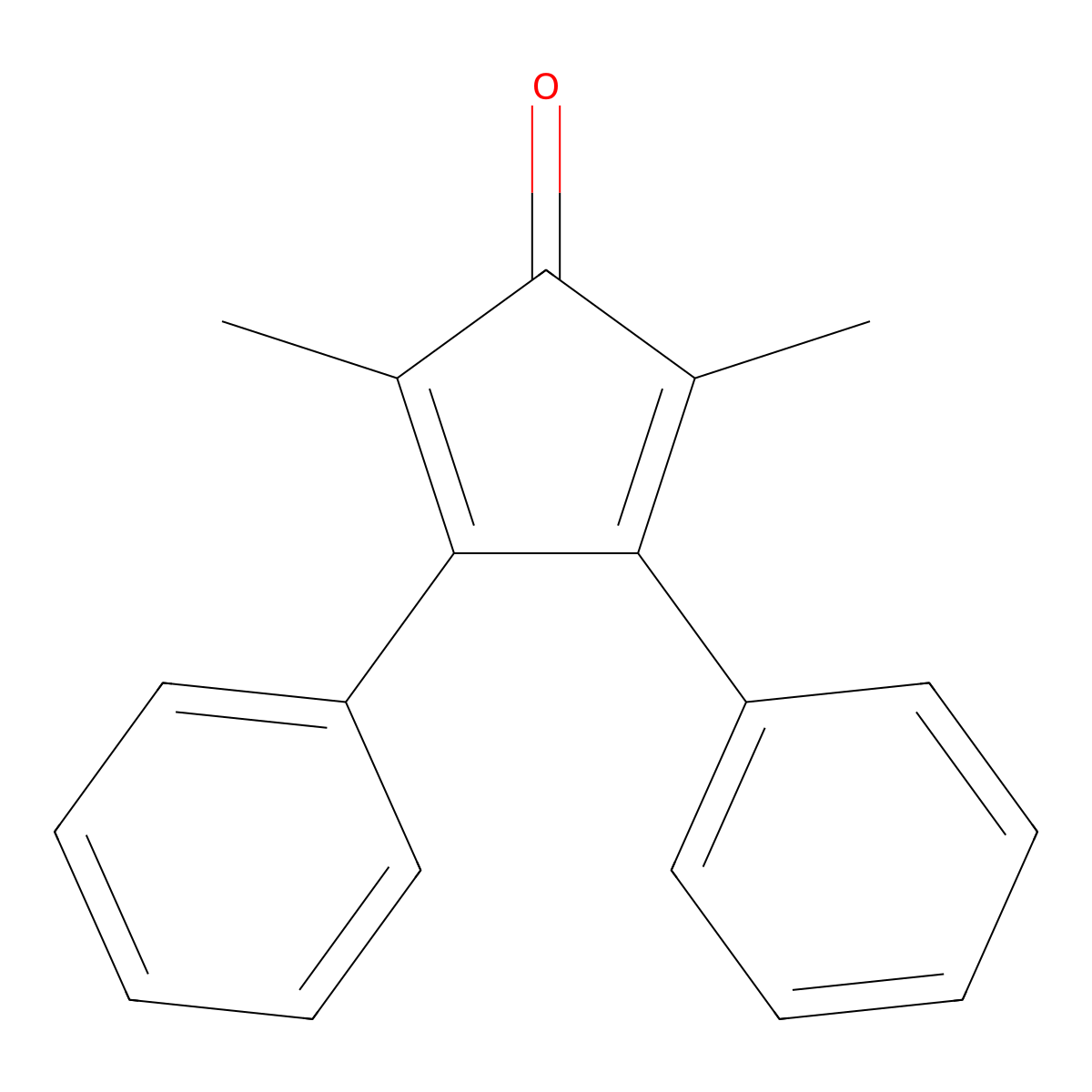 2,5-Dimethyl-3,4-diphenylcyclopentadienone molecular structure, CAS 38883-84-0