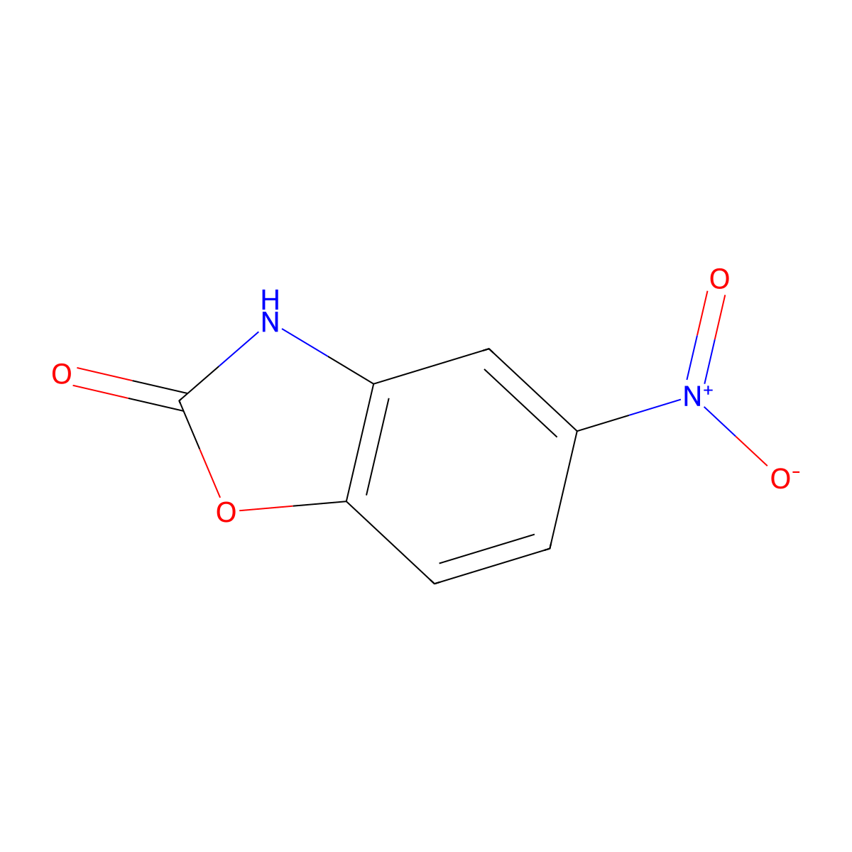5-Nitro-2,3-dihydro-1,3-benzoxazol-2-one molecular structure, CAS 3889-13-2