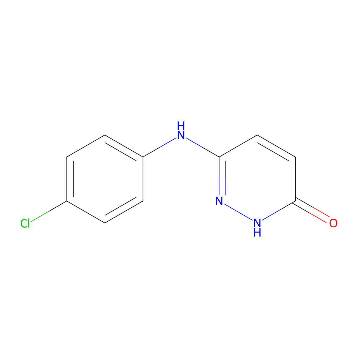 6-((4-Chlorophenyl)amino)pyridazin-3(2H)-one molecular structure, CAS 3889-35-8
