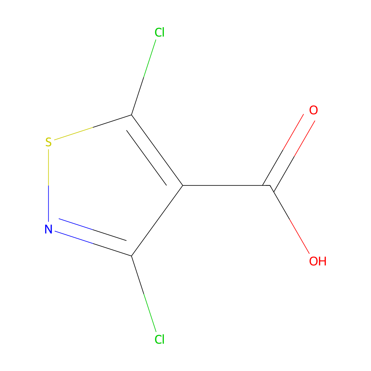 Dichloro-1,2-thiazole-4-carboxylic acid molecular structure, CAS 3889-59-6