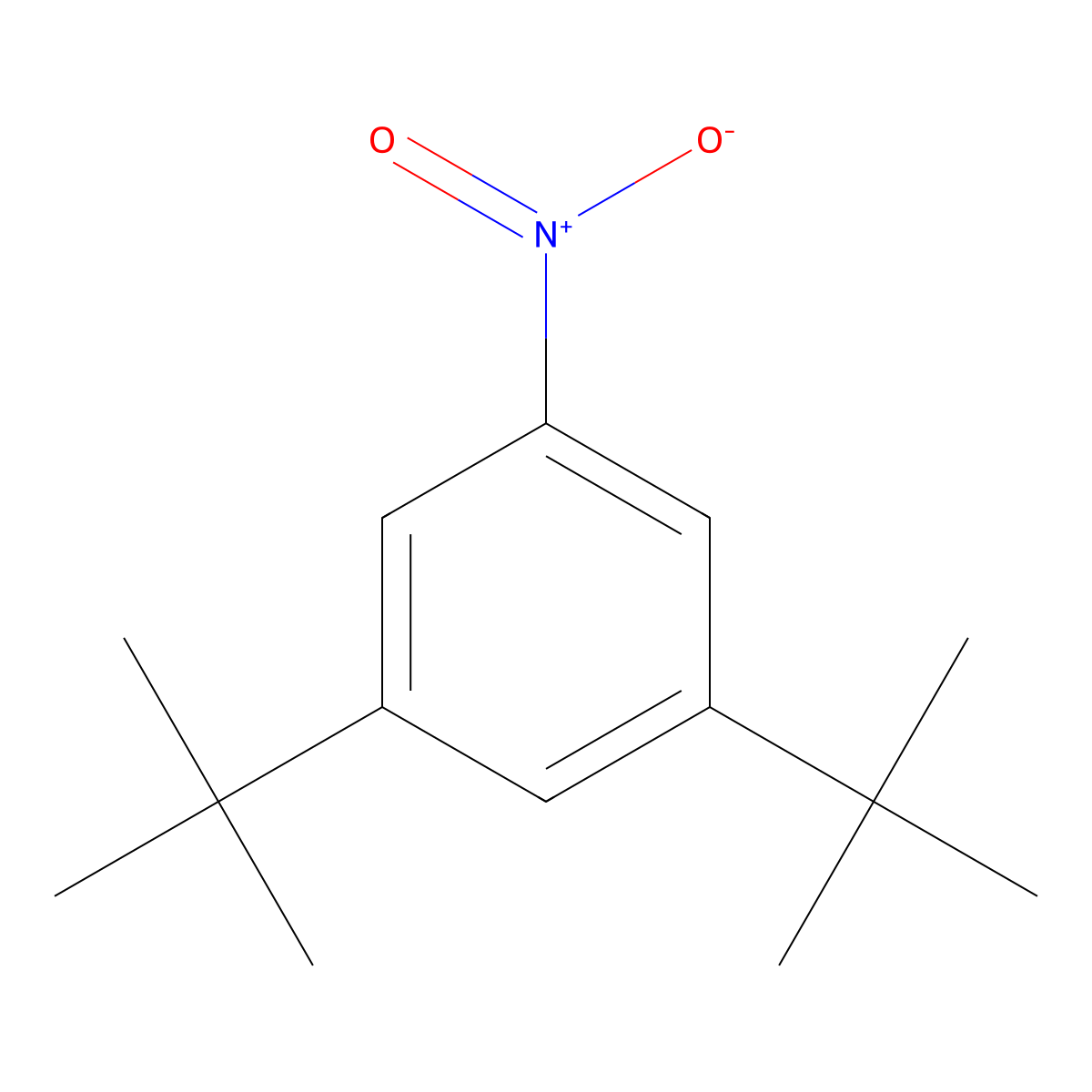 1,3-Di-tert-butyl-5-nitrobenzene molecular structure, CAS 38896-15-0