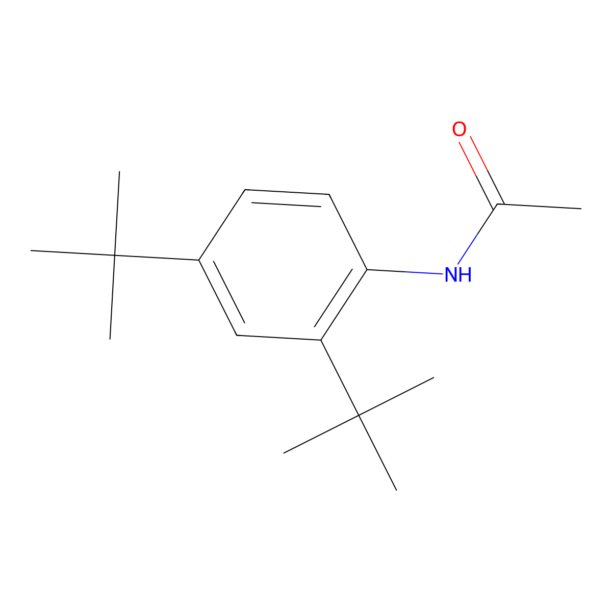 Acetanilide, 2,4-di-tert-butyl- molecular structure, CAS 38896-23-0