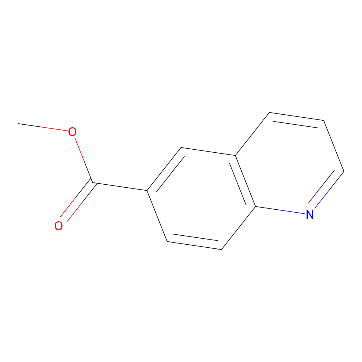 Methyl quinoline-6-carboxylate molecular structure, CAS 38896-30-9