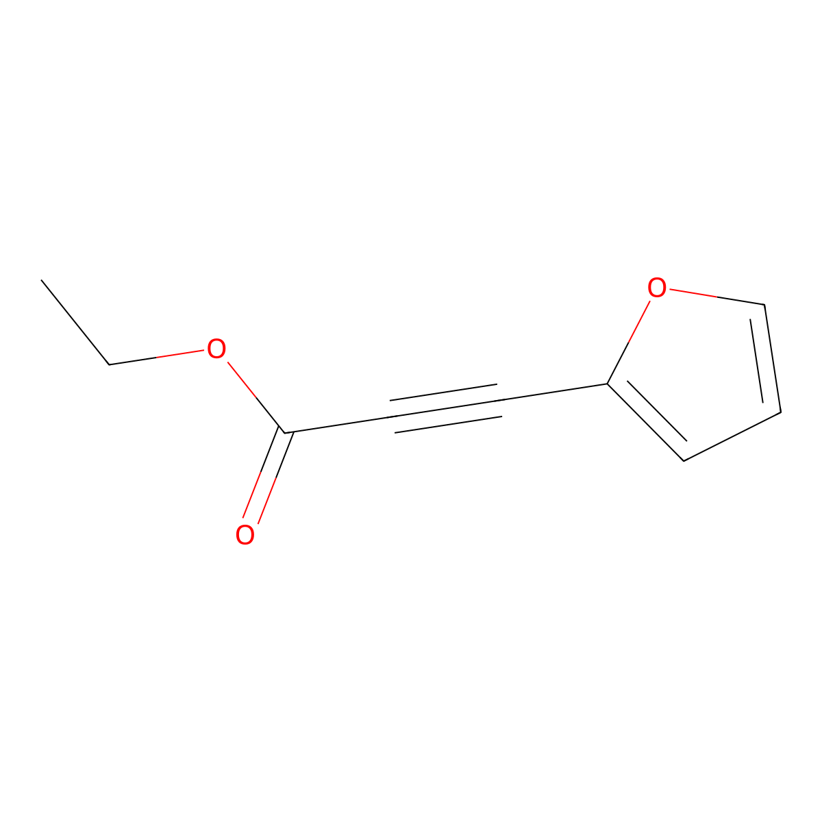 Ethyl 3-(furan-2-yl)prop-2-ynoate molecular structure, CAS 38898-09-8