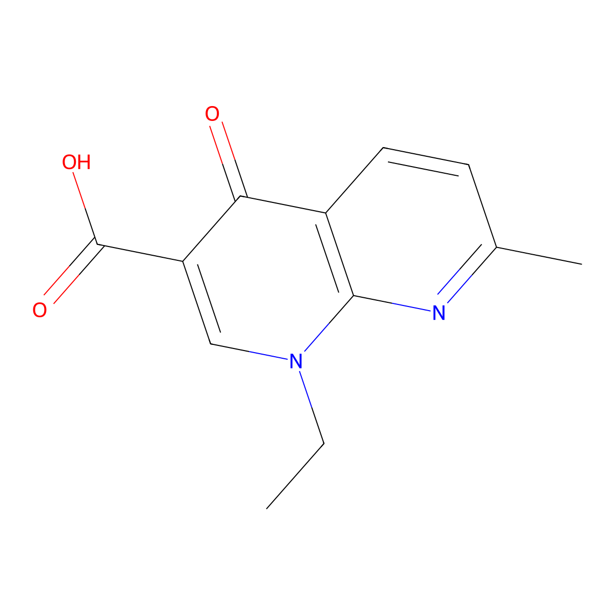 Nalidixic Acid molecular structure, CAS 389-08-2