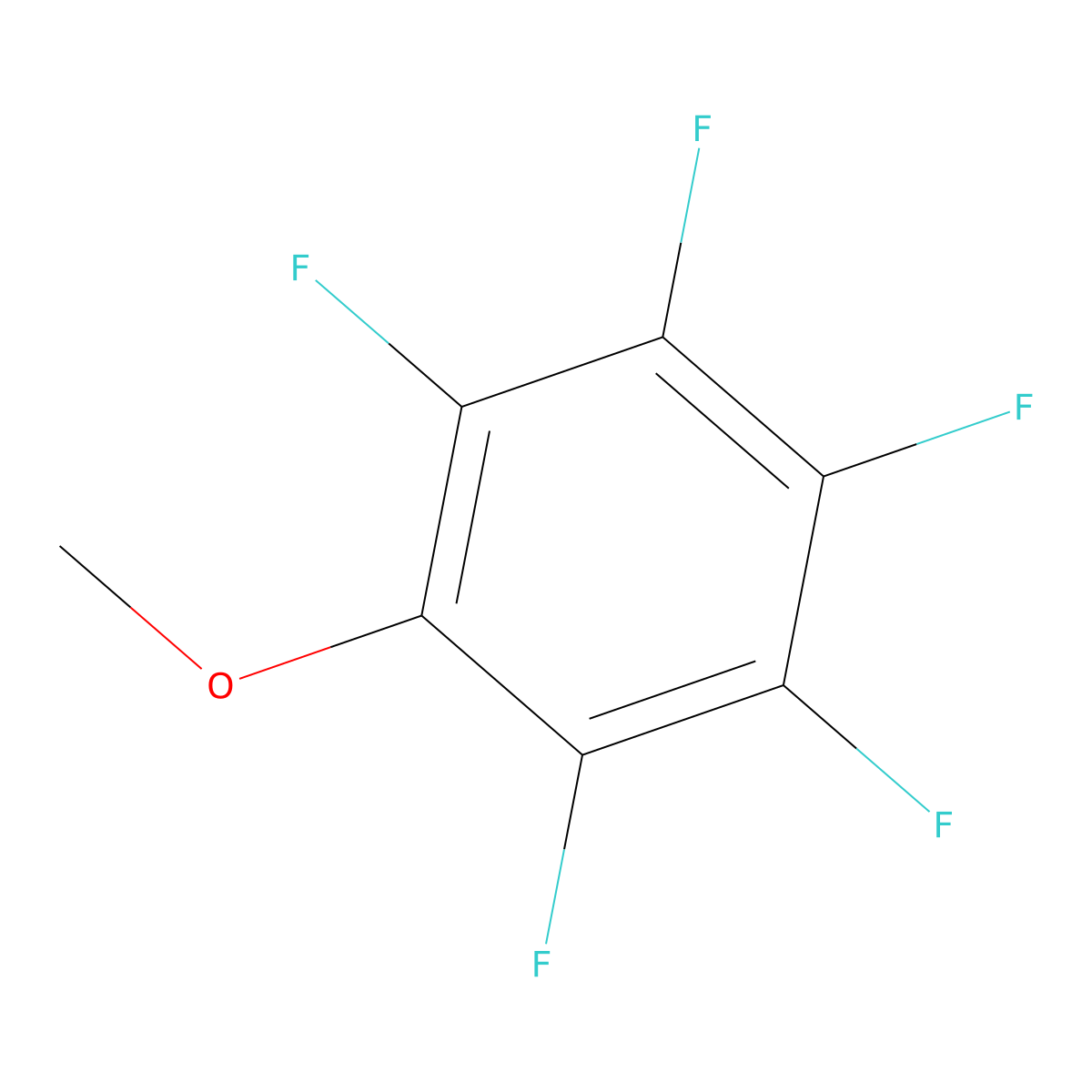 Pentafluoromethoxybenzene molecular structure, CAS 389-40-2