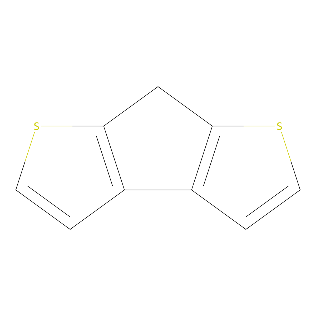 7H-Cyclopenta[1,2-b:4,3-b']dithiophene molecular structure, CAS 389-55-9