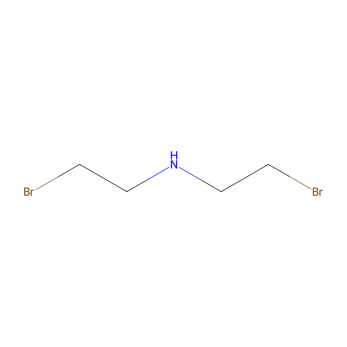 Bis(2-bromoethyl)amine molecular structure, CAS 3890-99-1