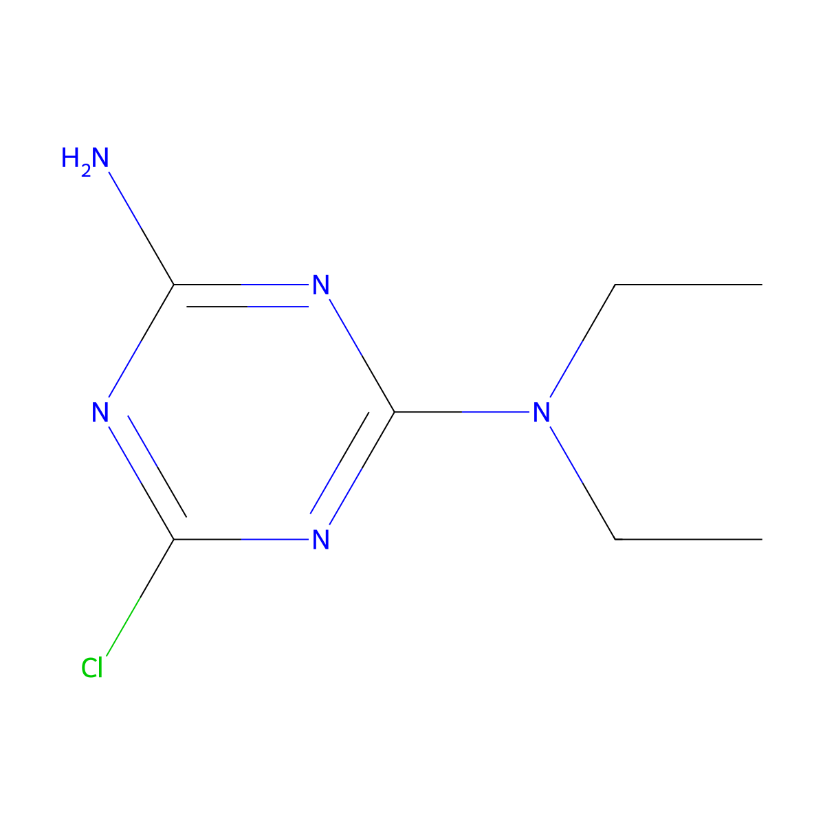 s-Triazine, 2,4-bis(dimethylamino)-6-chloro- molecular structure, CAS 38902-68-0