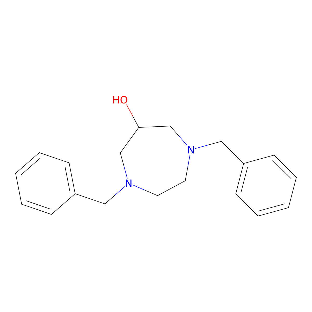 1,4-Dibenzyl-1,4-diazepan-6-ol molecular structure, CAS 389062-84-4
