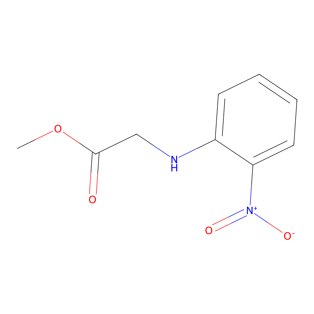 Methyl 2-[(2-nitrophenyl)amino]acetate molecular structure, CAS 389065-48-9