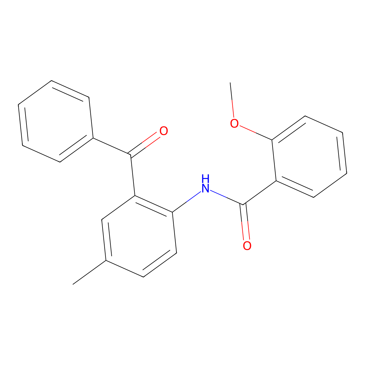 N-(2-benzoyl-4-methylphenyl)-2-methoxybenzamide molecular structure, CAS 389065-57-0
