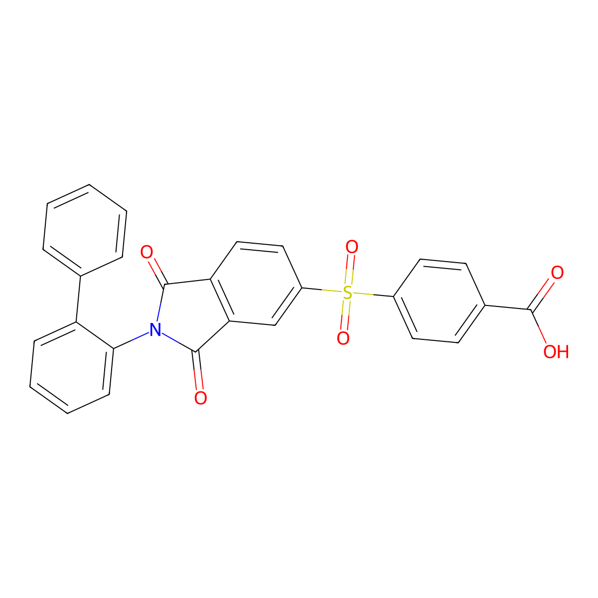 4-{[2-(biphenyl-2-yl)-1,3-dioxo-2,3-dihydro-1H-isoindol-5-yl]sulfonyl}benzoic acid molecular structure, CAS 389066-22-2
