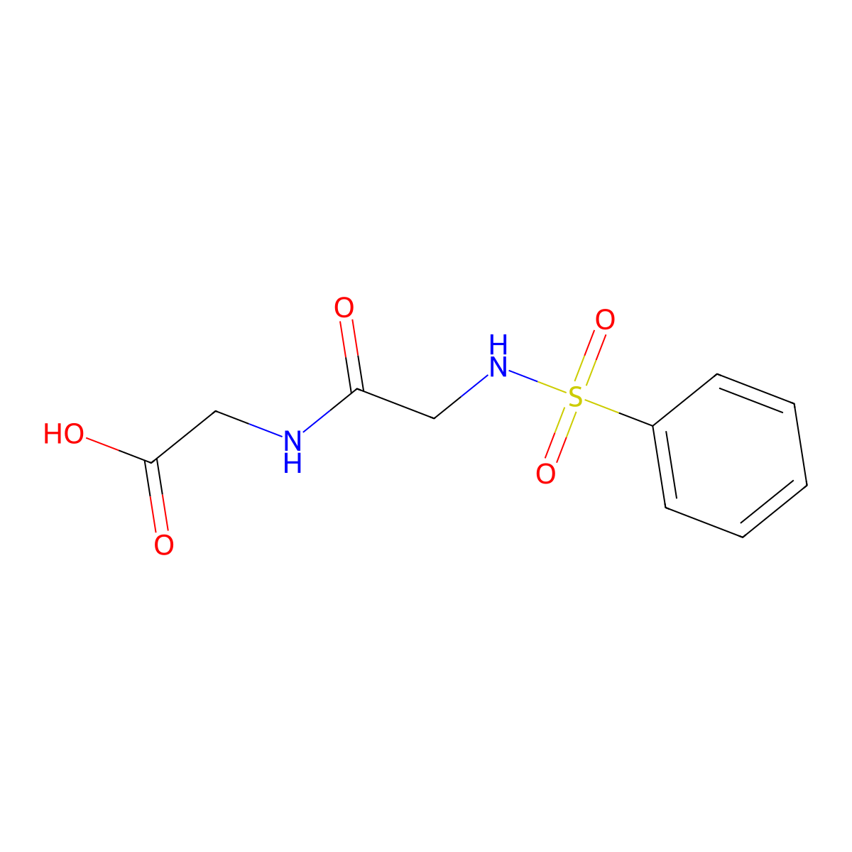 N-(Benzenesulfonyl)glycylglycine molecular structure, CAS 389070-77-3