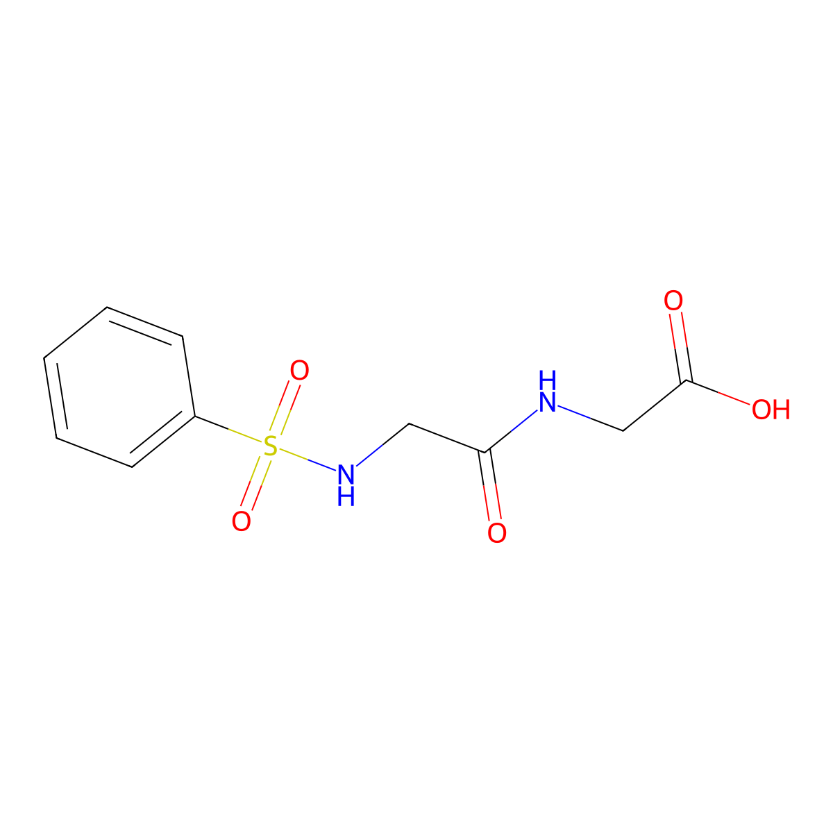 N-(Benzenesulfonyl)glycylglycine molecular structure, CAS 389070-77-3