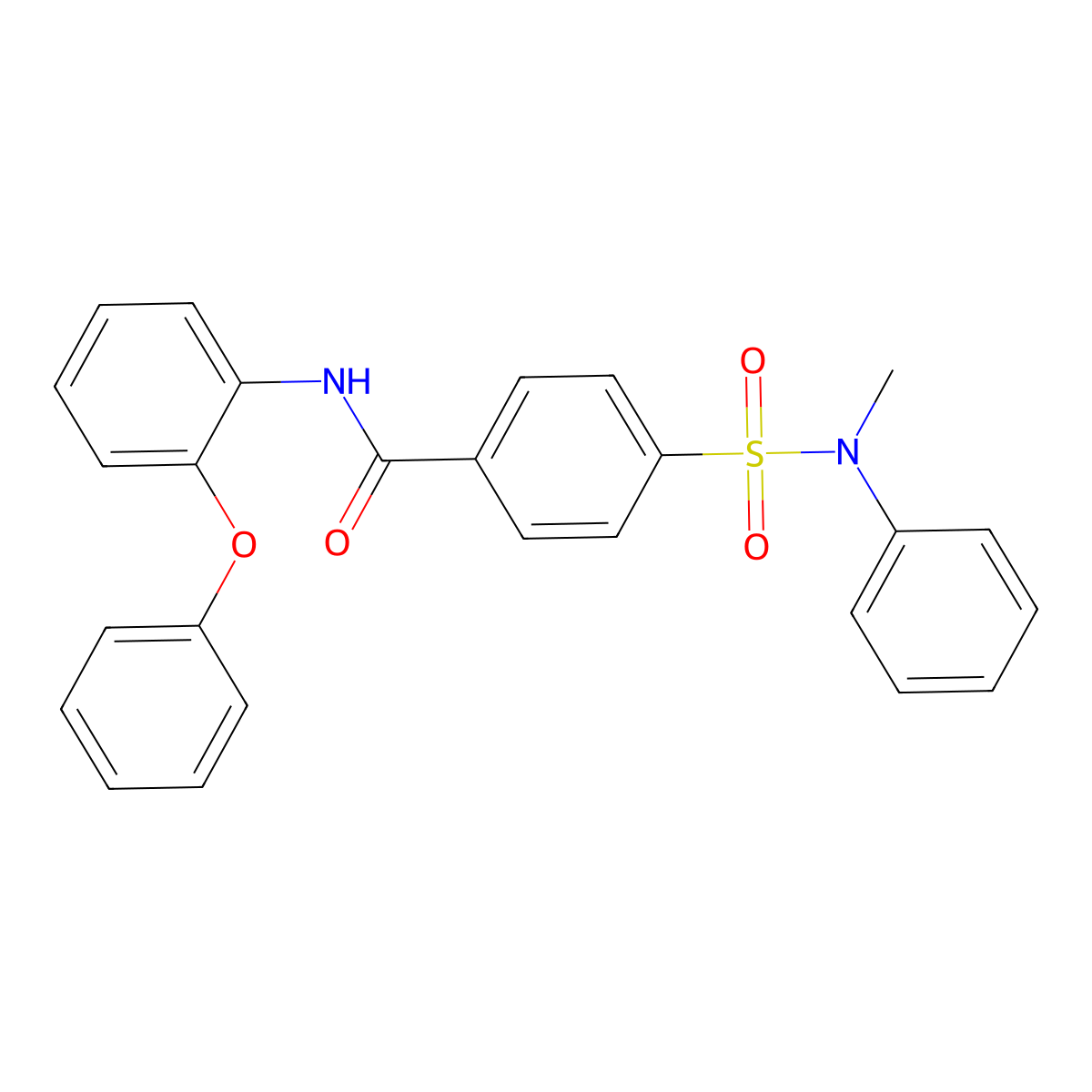 4-[methyl(phenyl)sulfamoyl]-N-(2-phenoxyphenyl)benzamide molecular structure, CAS 389075-86-9