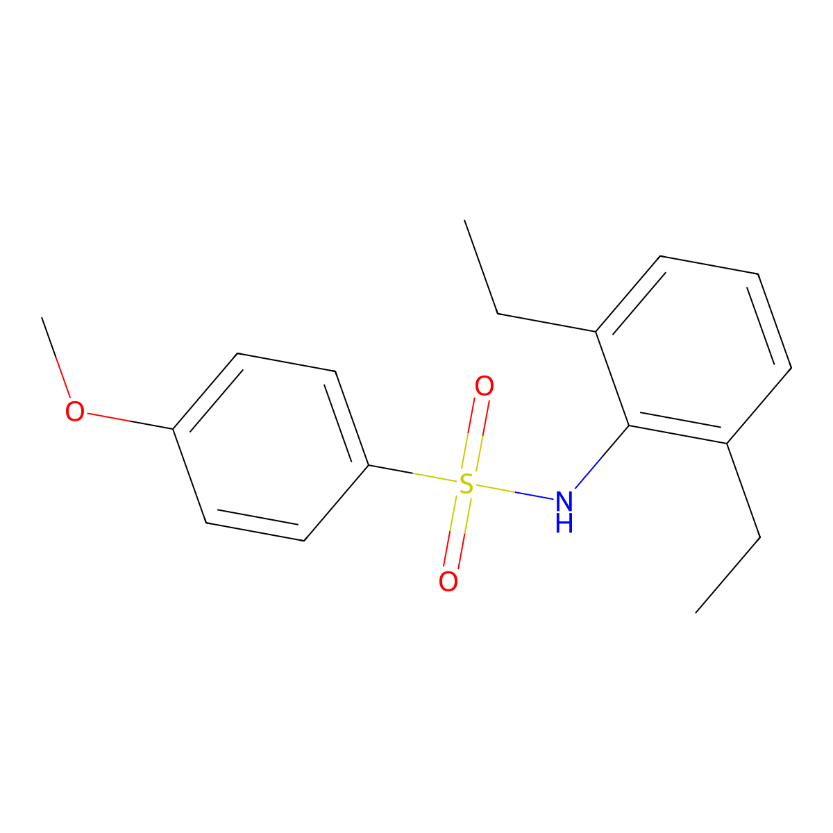 N-(2,6-diethylphenyl)-4-methoxybenzenesulfonamide molecular structure, CAS 389079-04-3