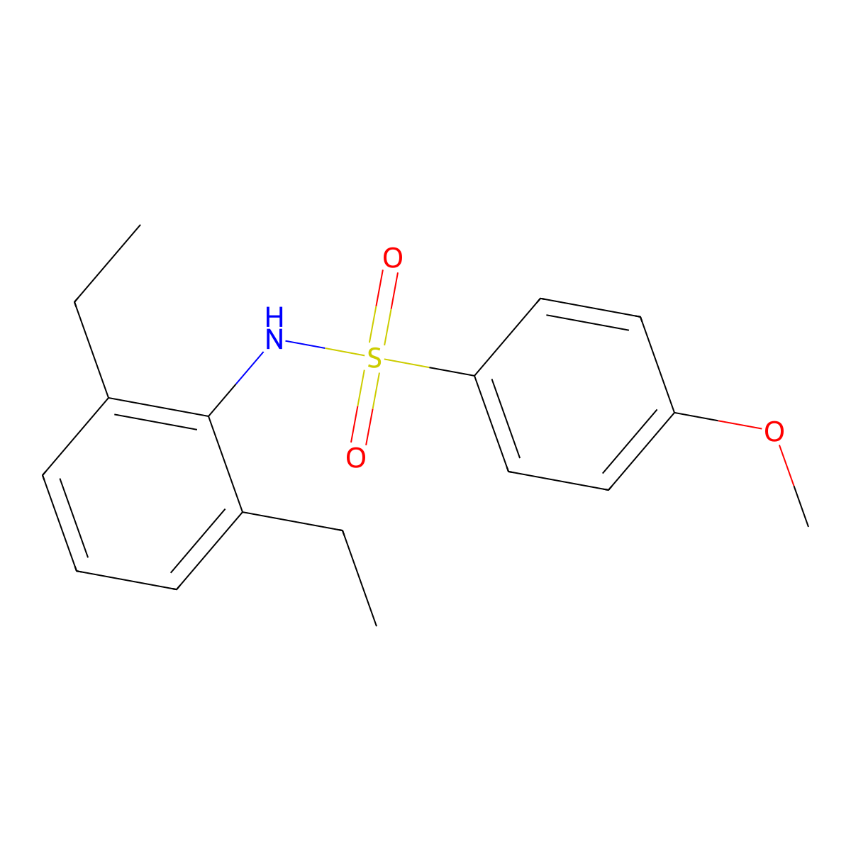 N-(2,6-diethylphenyl)-4-methoxybenzenesulfonamide molecular structure, CAS 389079-04-3