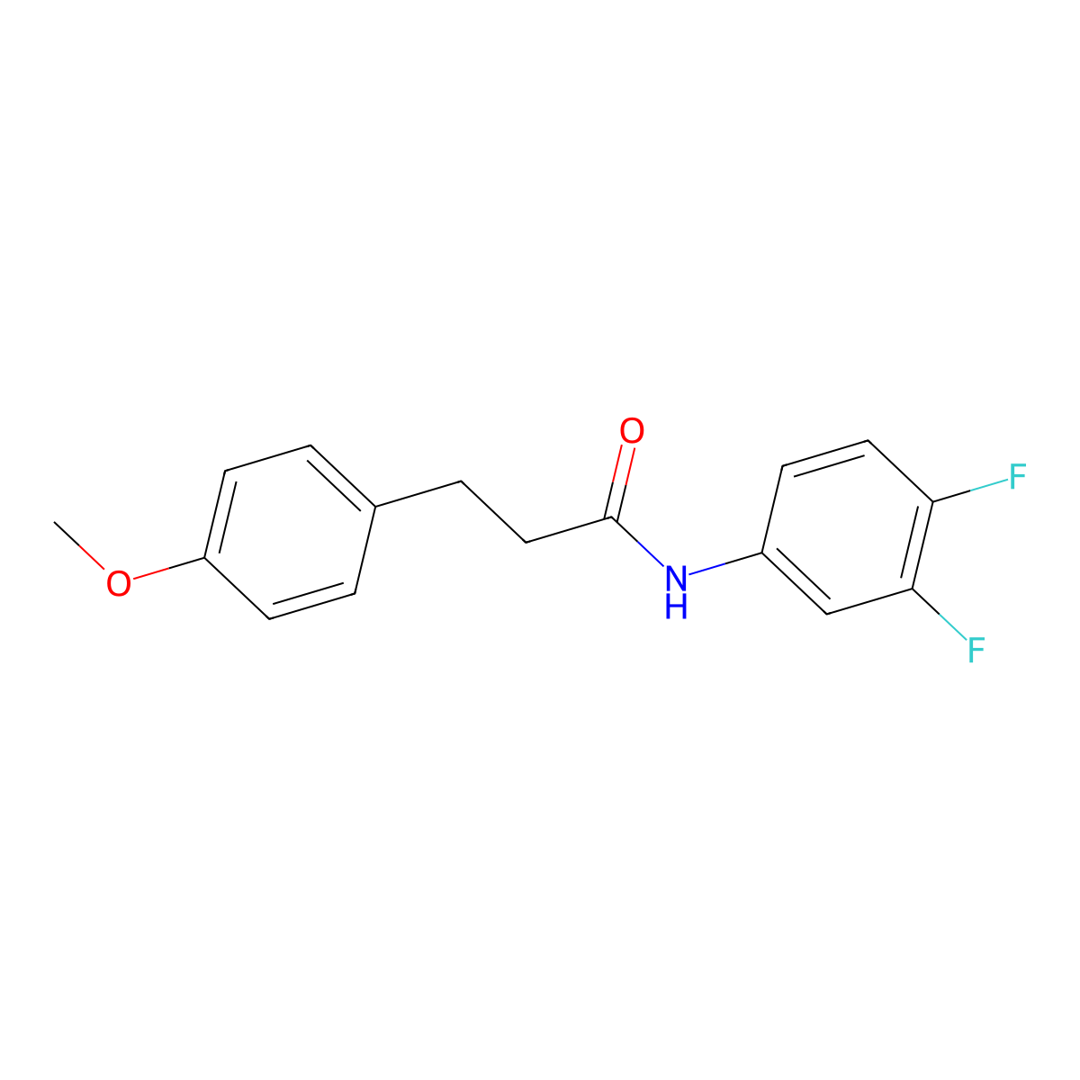 N-(3,4-difluorophenyl)-3-(4-methoxyphenyl)propanamide molecular structure, CAS 389079-05-4