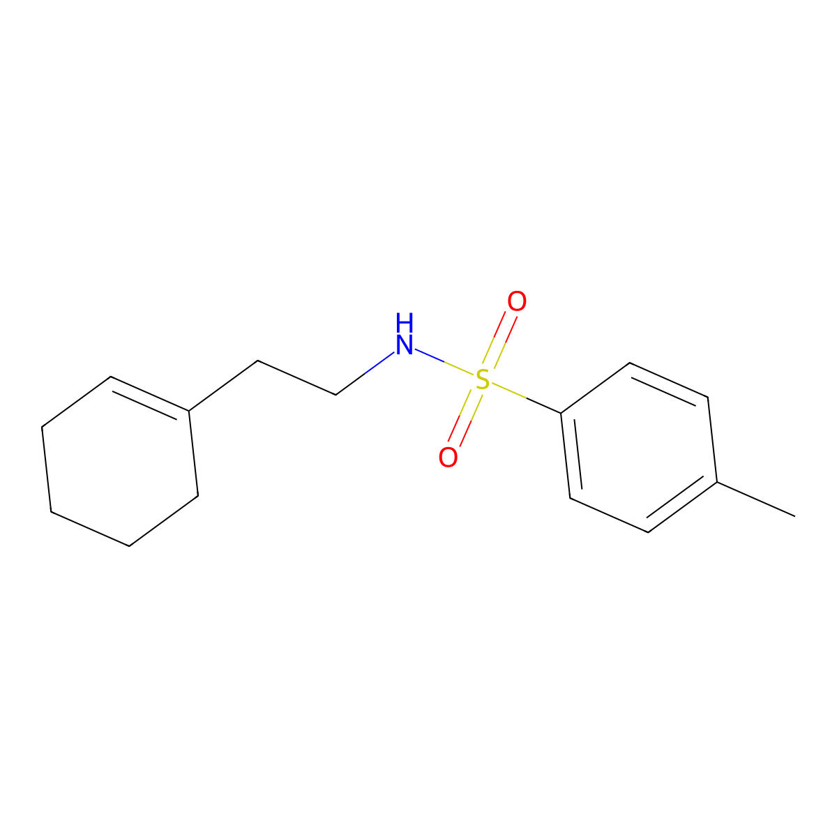 (2-Cyclohex-1-enylethyl)[(4-methylphenyl)sulfonyl]amine molecular structure, CAS 389079-71-4
