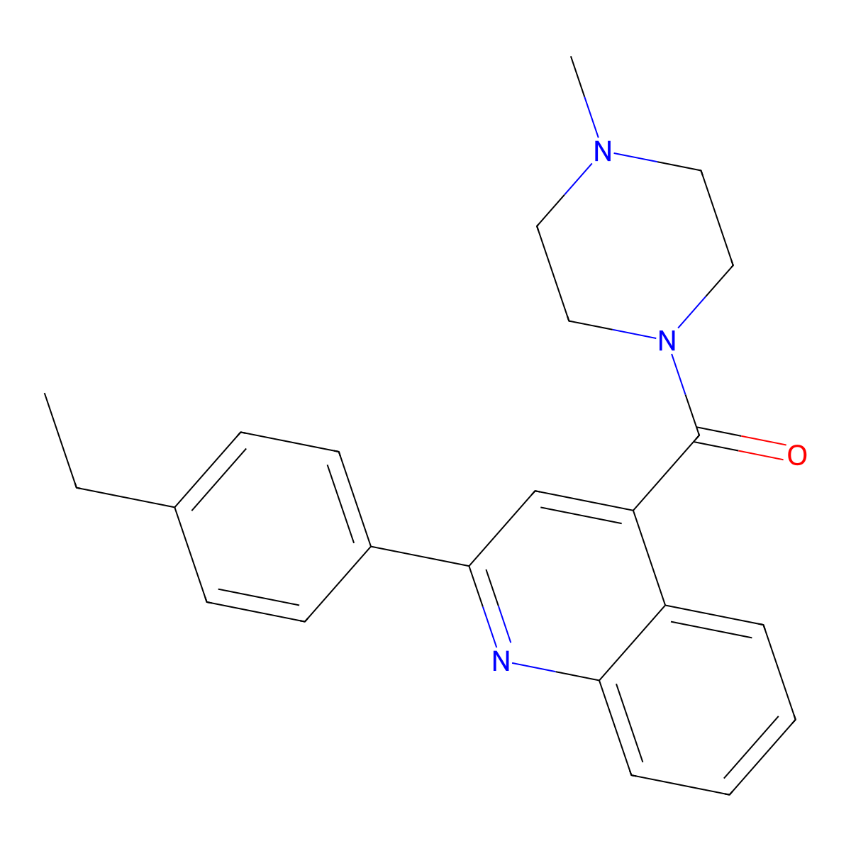 [2-(4-Ethylphenyl)quinolin-4-yl]-(4-methylpiperazin-1-yl)methanone molecular structure, CAS 389080-57-3