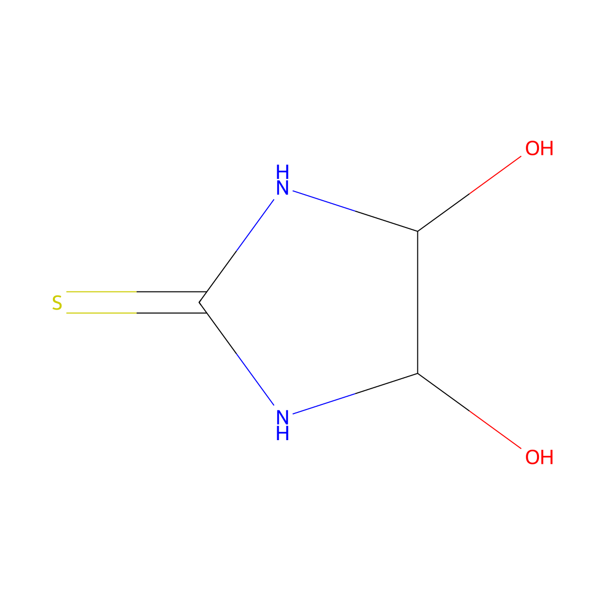 4,5-Dihydroxy-imidazolidine-2-thione molecular structure, CAS 3891-25-6