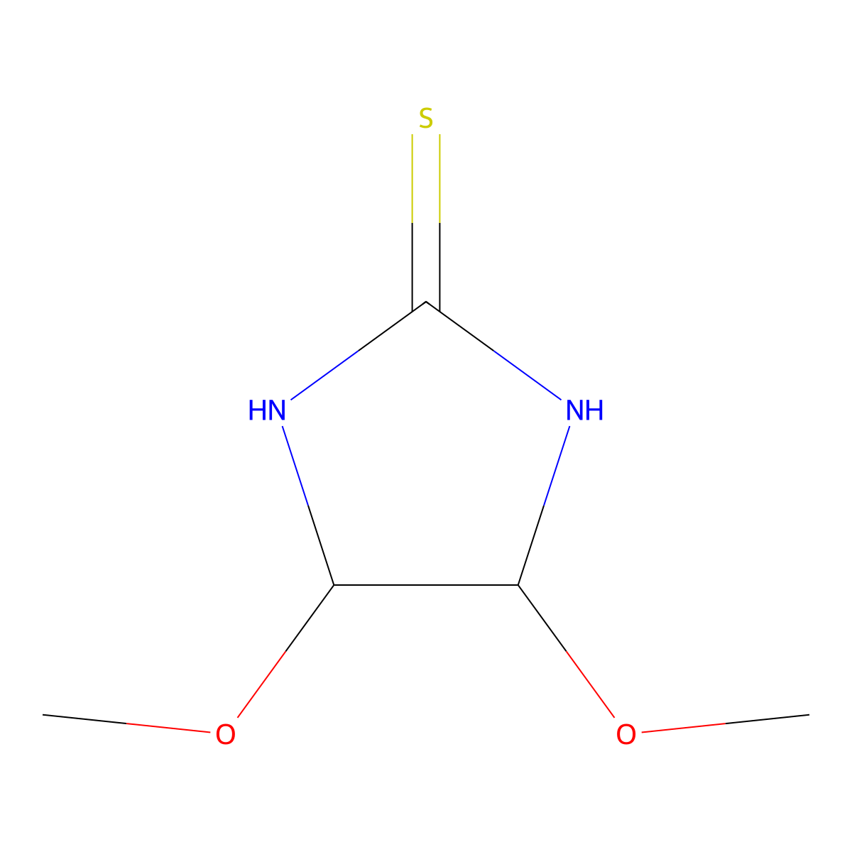 4,5-Dimethoxy-2-imidazolidinethione molecular structure, CAS 3891-26-7