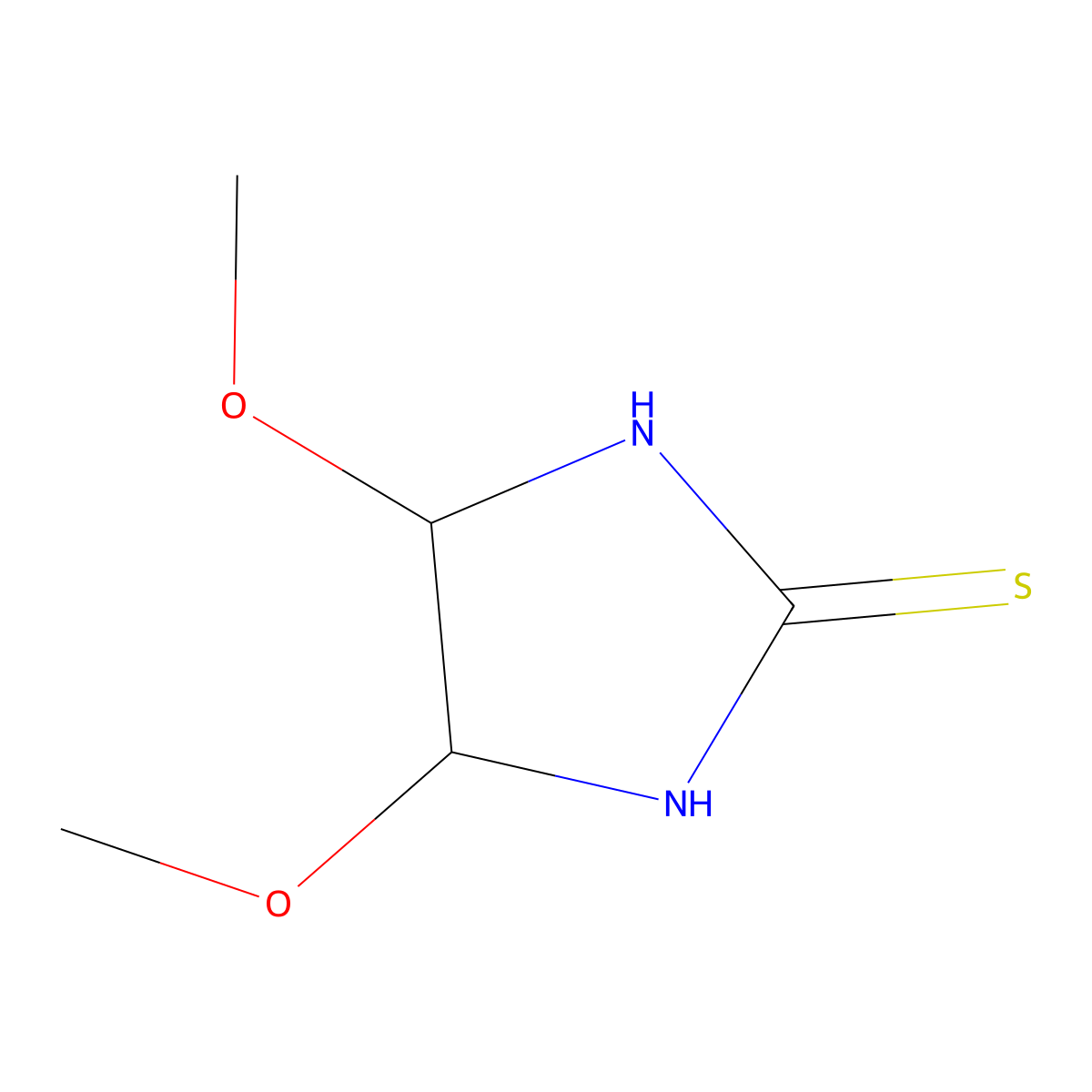 4,5-Dimethoxy-2-imidazolidinethione molecular structure, CAS 3891-26-7