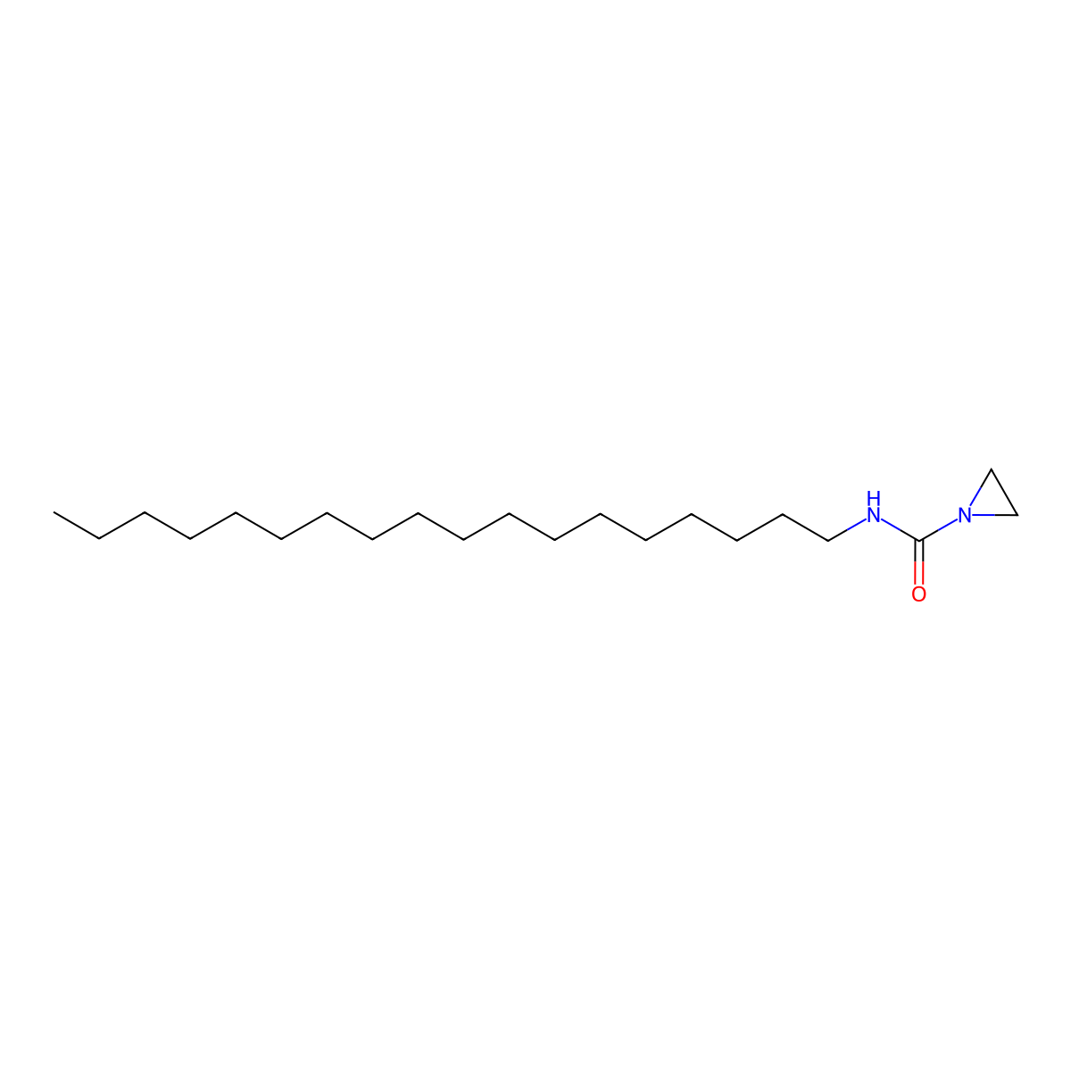 1-Aziridinecarboxamide, N-octadecyl- molecular structure, CAS 3891-29-0