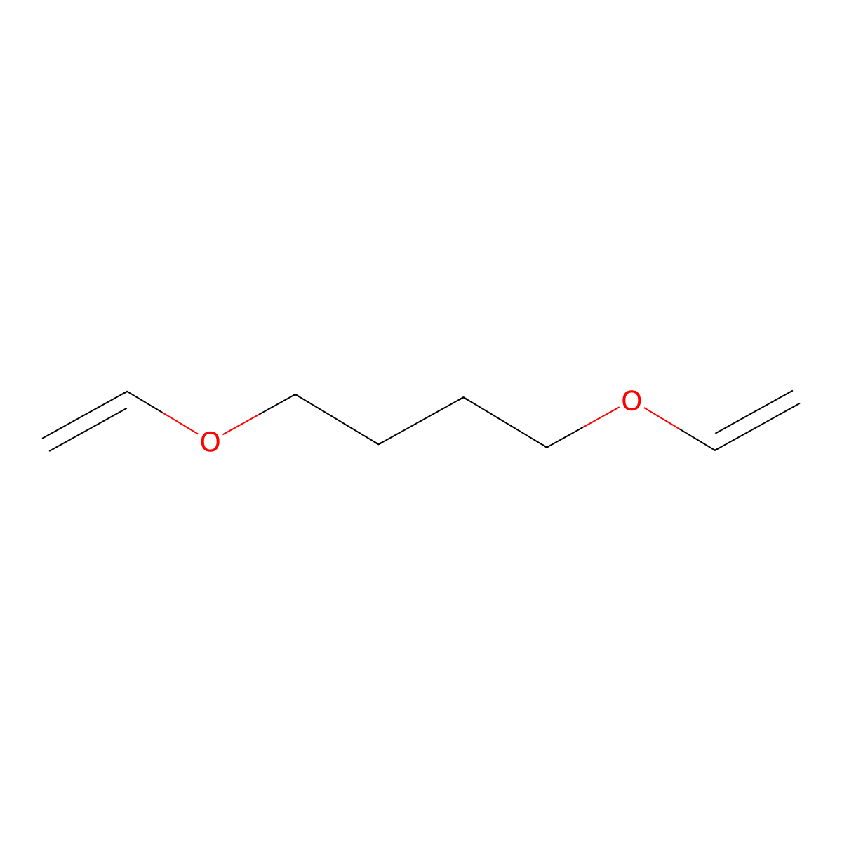 Butanediol divinyl ether molecular structure, CAS 3891-33-6