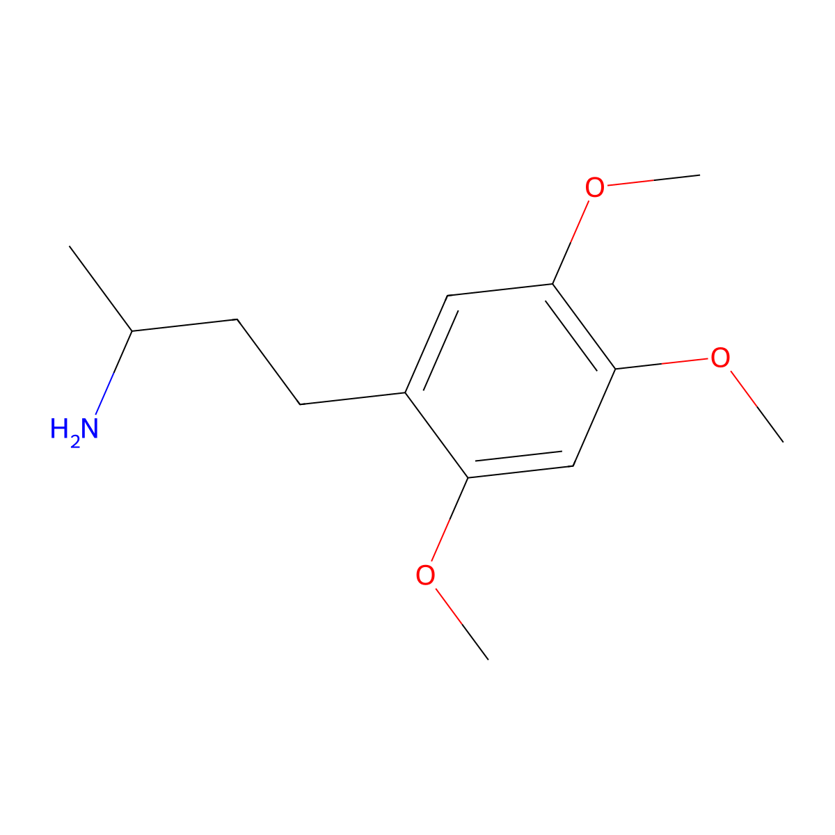 4-(2,4,5-Trimethoxyphenyl)butan-2-amine molecular structure, CAS 38910-36-0