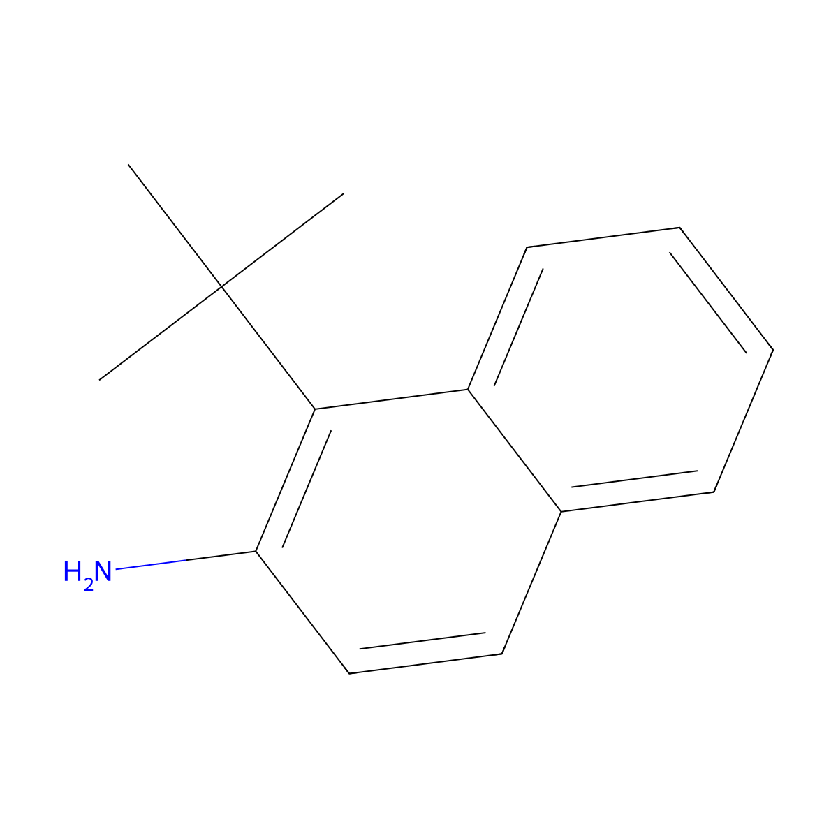 1-Tert-butylnaphthalen-2-amine molecular structure, CAS 389104-55-6
