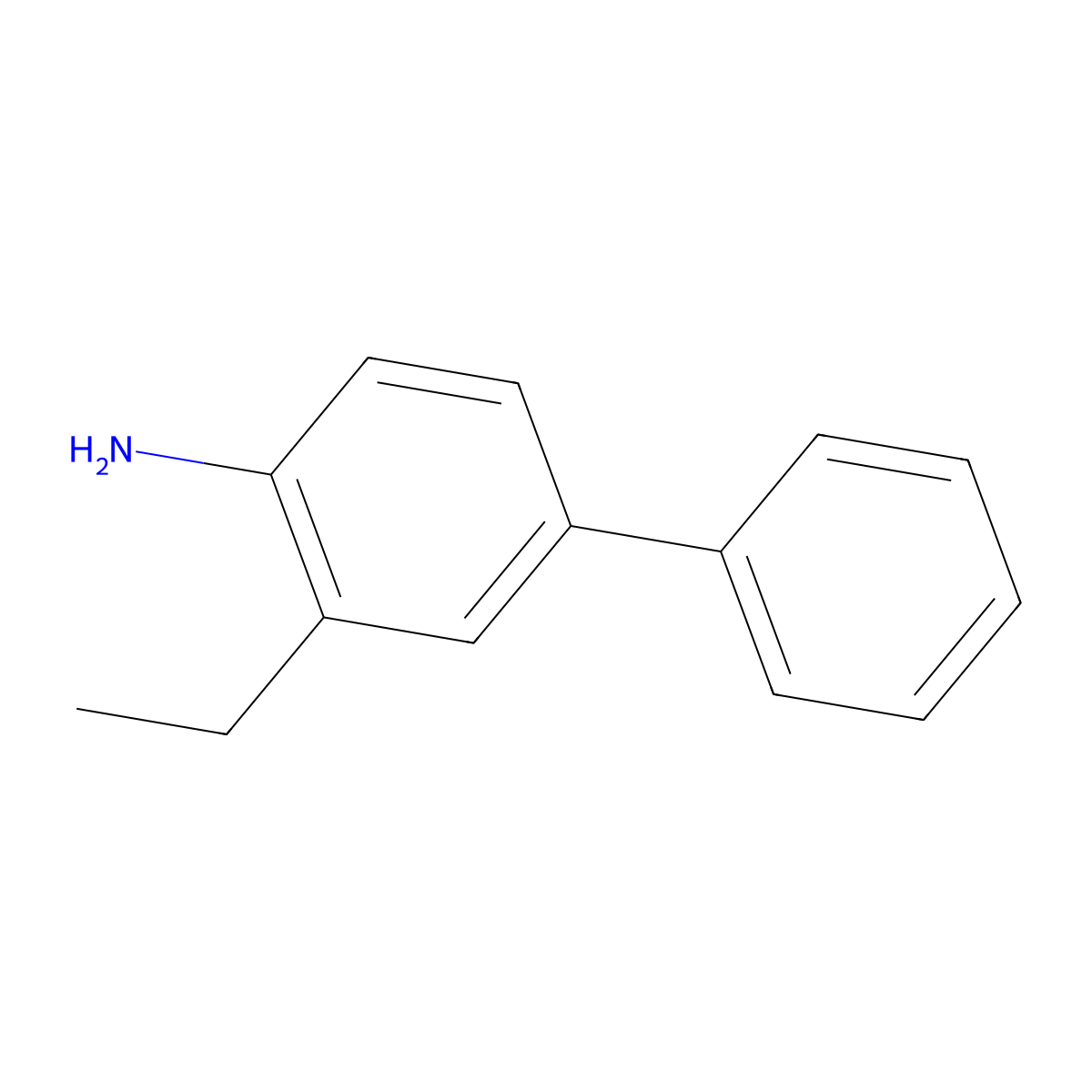 (1,1'-Biphenyl)-4-amine, 3-ethyl- molecular structure, CAS 389104-60-3