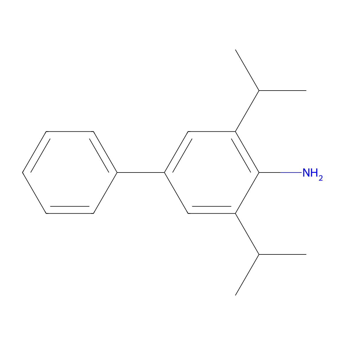 (1,1'-Biphenyl)-4-amine, 3,5-bis(1-methylethyl)- molecular structure, CAS 389104-62-5