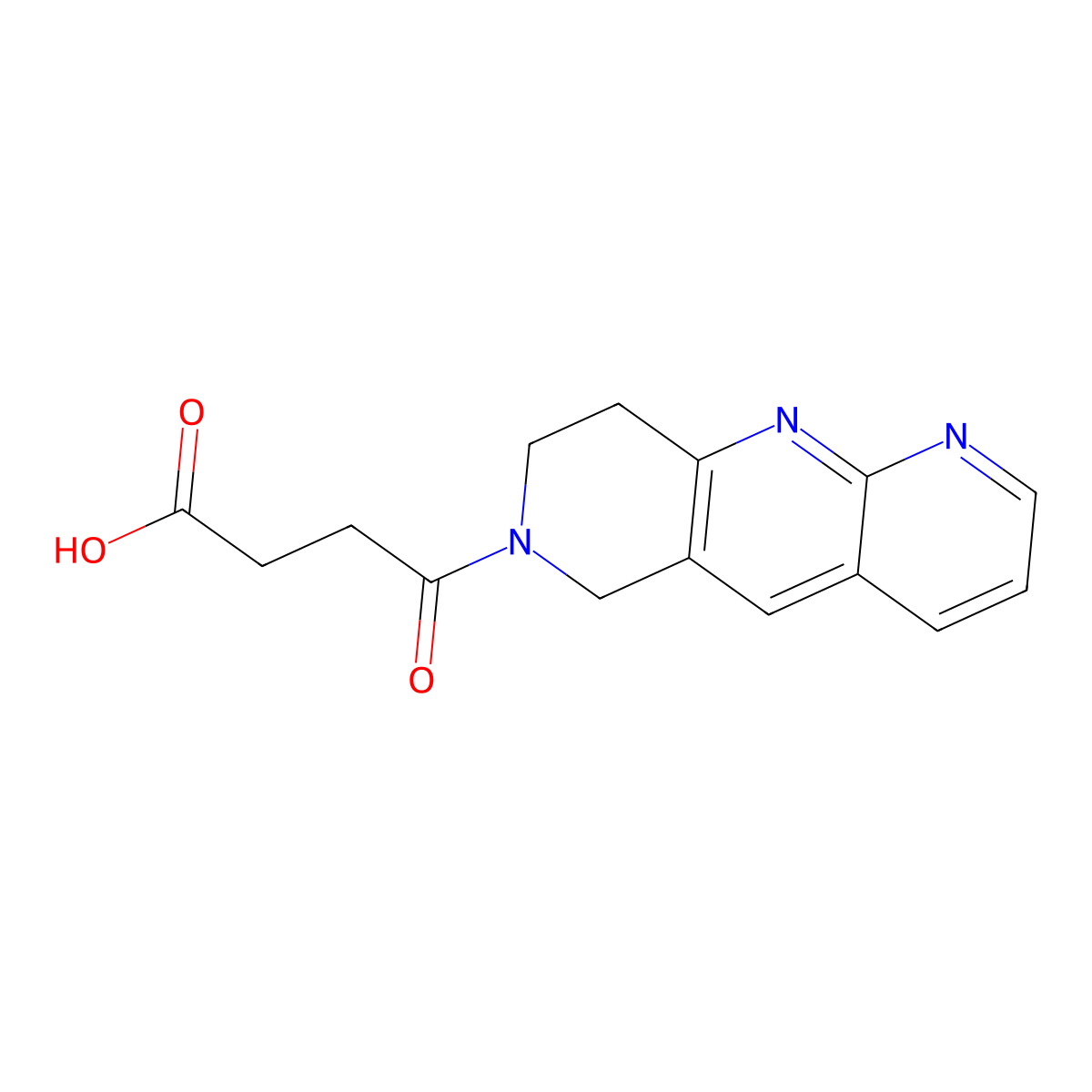 4-(8,9-Dihydropyrido[2,3-b]-1,6-naphthyridin-7(6H)-yl)-4-oxobutanoic acid molecular structure, CAS 389117-37-7