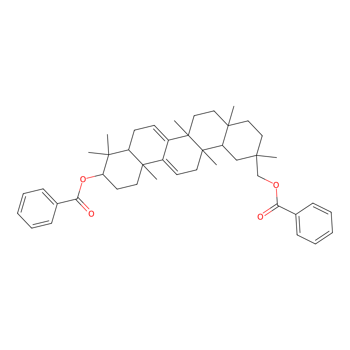 3,29-O-Dibenzoyloxykarounidiol molecular structure, CAS 389122-01-4