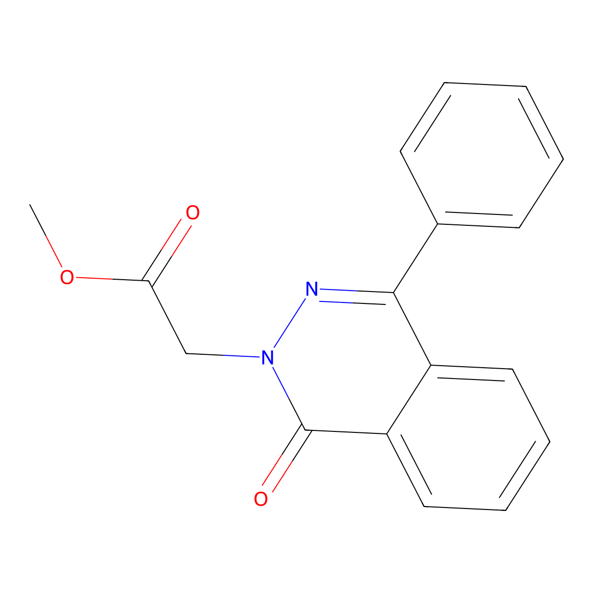Methyl (1-oxo-4-phenyl-2(1H)-phthalazinyl)acetate molecular structure, CAS 389126-76-5