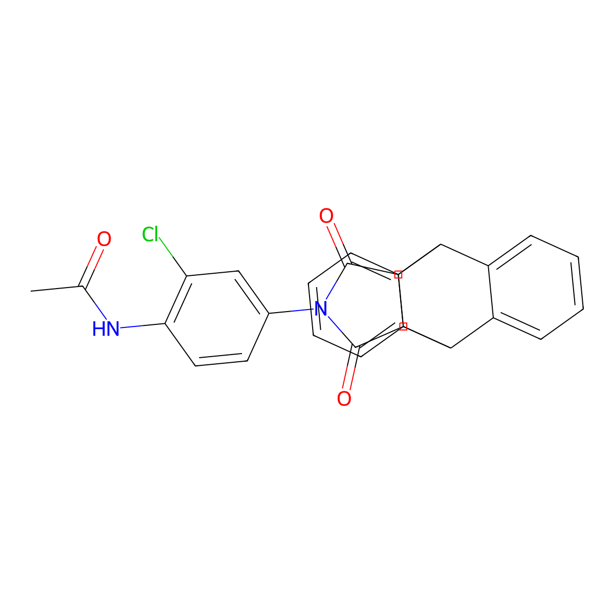 N-(2-chloro-4-{16,18-dioxo-17-azapentacyclo[6.6.5.0^{2,7}.0^{9,14}.0^{15,19}]nonadeca-2(7),3,5,9(14),10,12-hexaen-17-yl}phenyl)acetamide molecular structure, CAS 389126-91-4