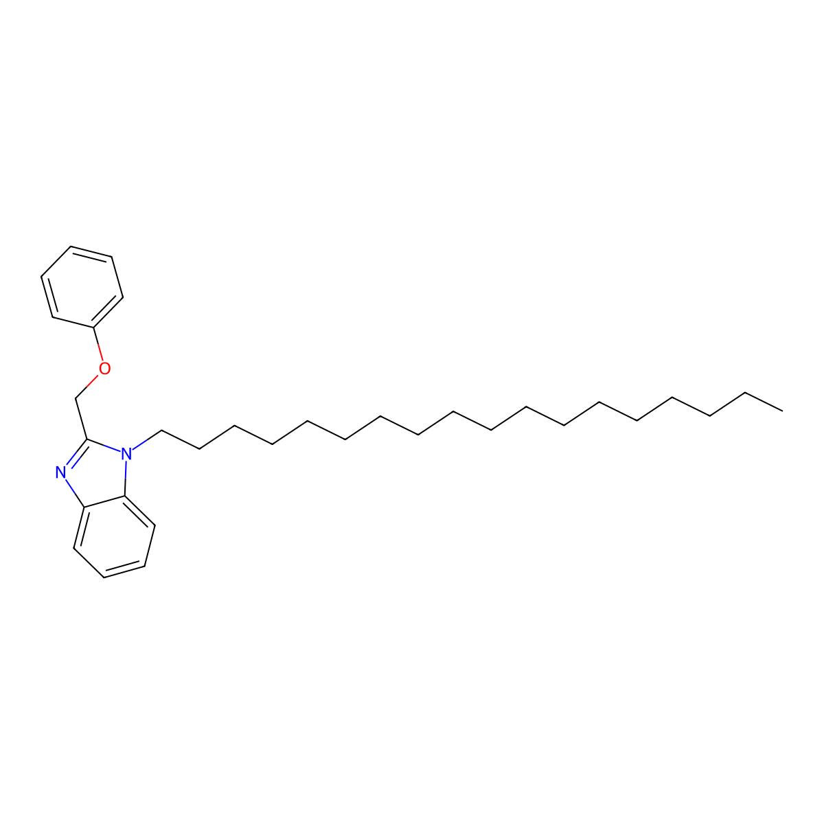 1-octadecyl-2-(phenoxymethyl)-1H-benzimidazole molecular structure, CAS 389127-18-8