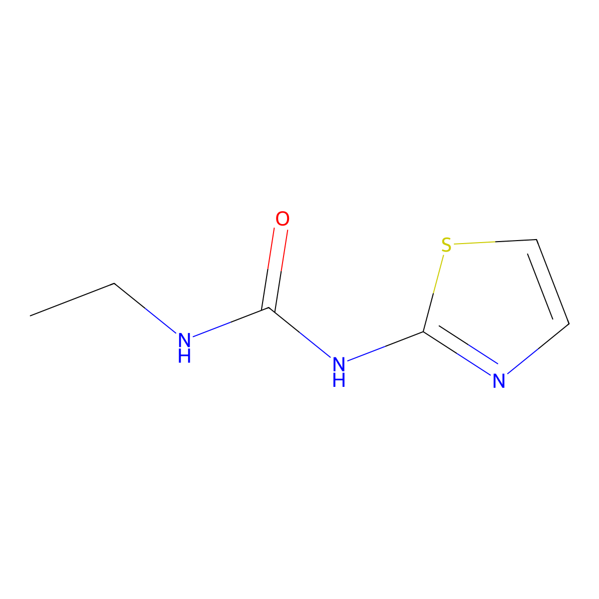 3-Ethyl-1-(1,3-thiazol-2-yl)urea molecular structure, CAS 38914-23-7
