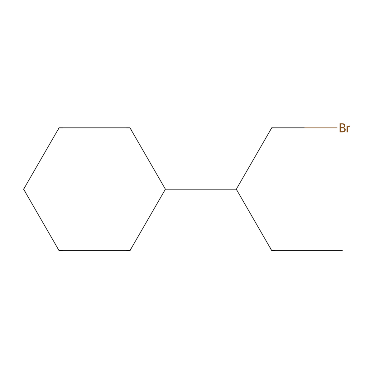 Cyclohexane, [1-(bromomethyl)propyl]- molecular structure, CAS 38914-72-6