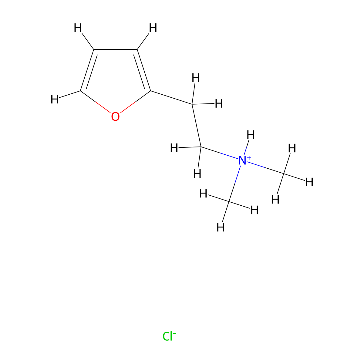 2-(Furan-2-yl)-N,N-dimethylethan-1-amine--hydrogen chloride (1/1) molecular structure, CAS 38914-90-8