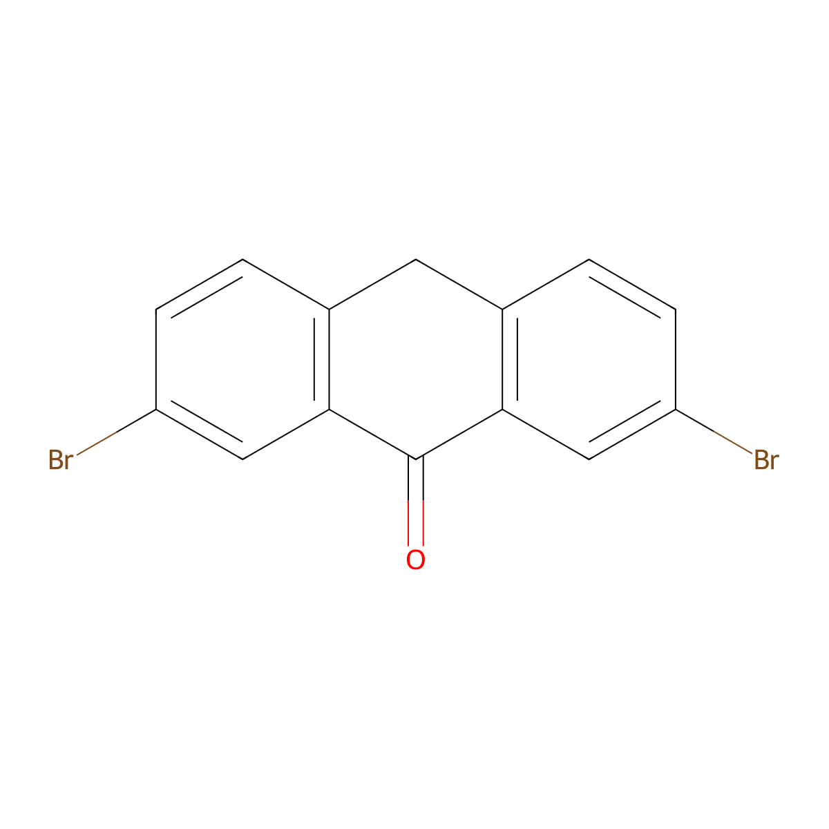 2,7-Dibromoanthracen-9(10H)-one molecular structure, CAS 38917-92-9