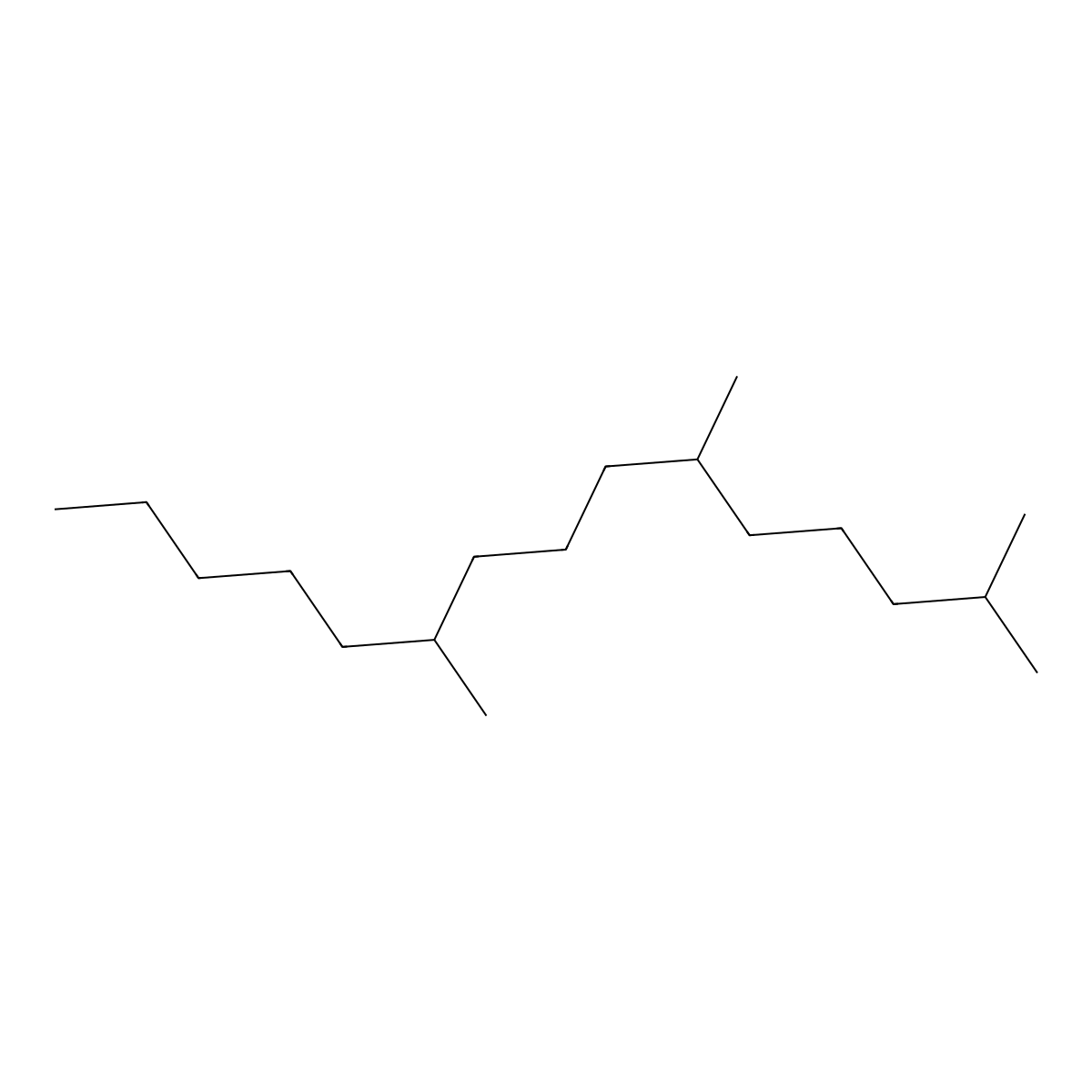 2,6,10-Trimethylpentadecane molecular structure, CAS 3892-00-0